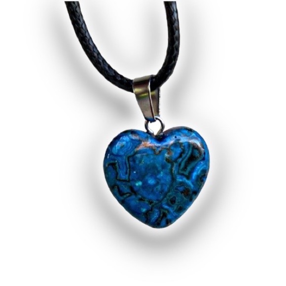 Heart Stone Pendant • Charm Necklace - Picture 3 of 3